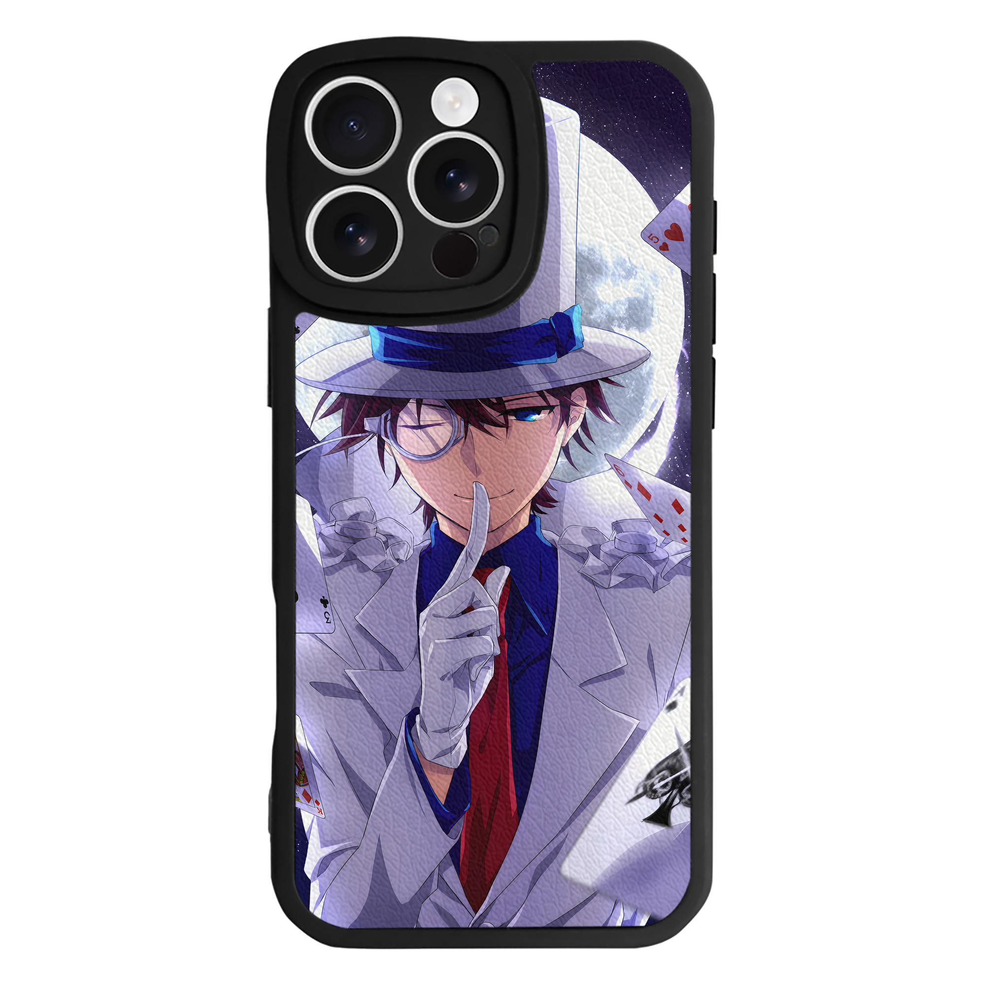 （画像用） 名探偵コナン Detective Conan 【iPhone 16シリーズ対応】シリコンスマホケース（レザー調） 材質：シリコン